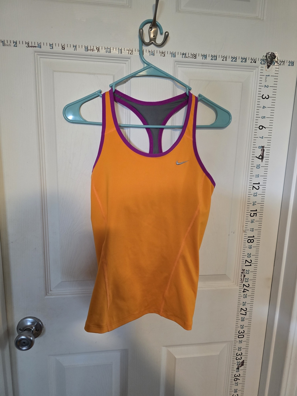 Nike Women’s Orange Racerback Tank with Pink Trim